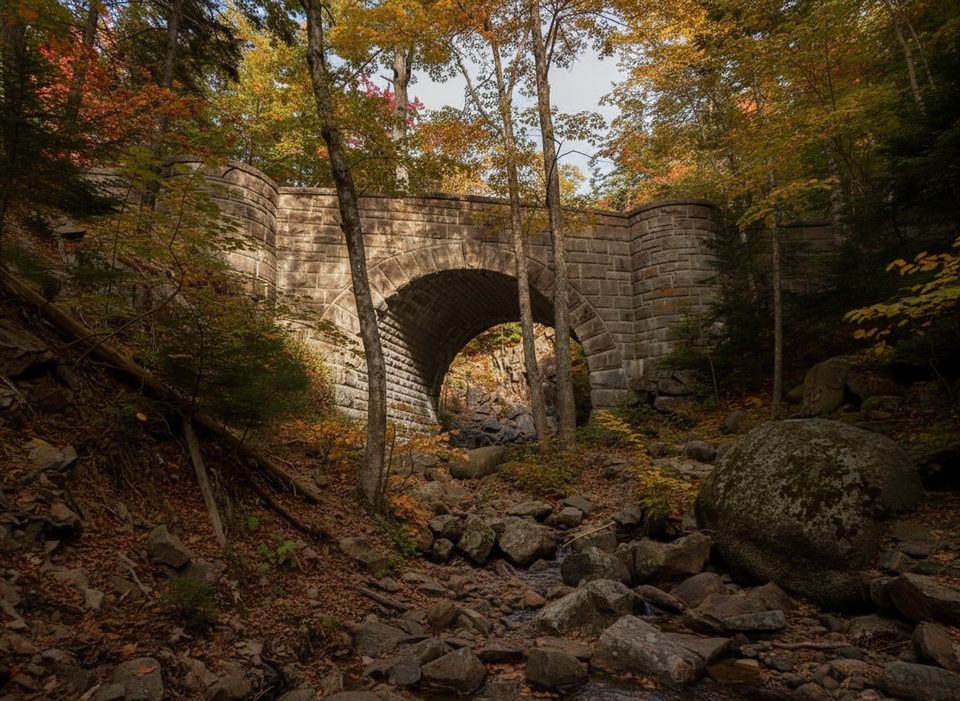 Waterfall Bridge, Acadia National Park