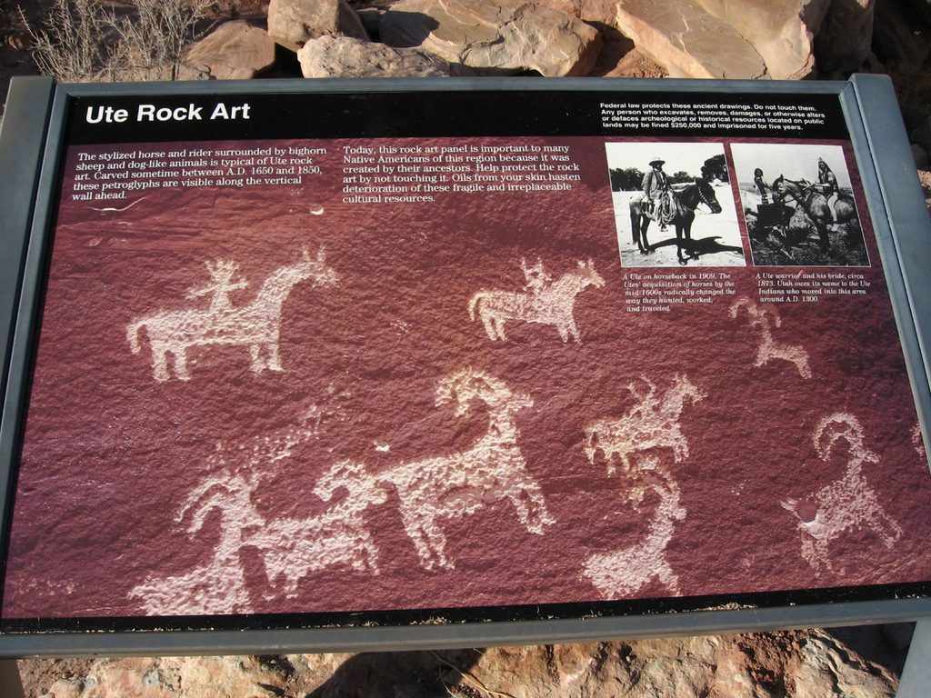 Ute Rock Art Panel, Arches National Park