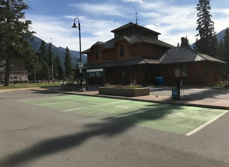 Tesla Destination Charger, Banff National Park