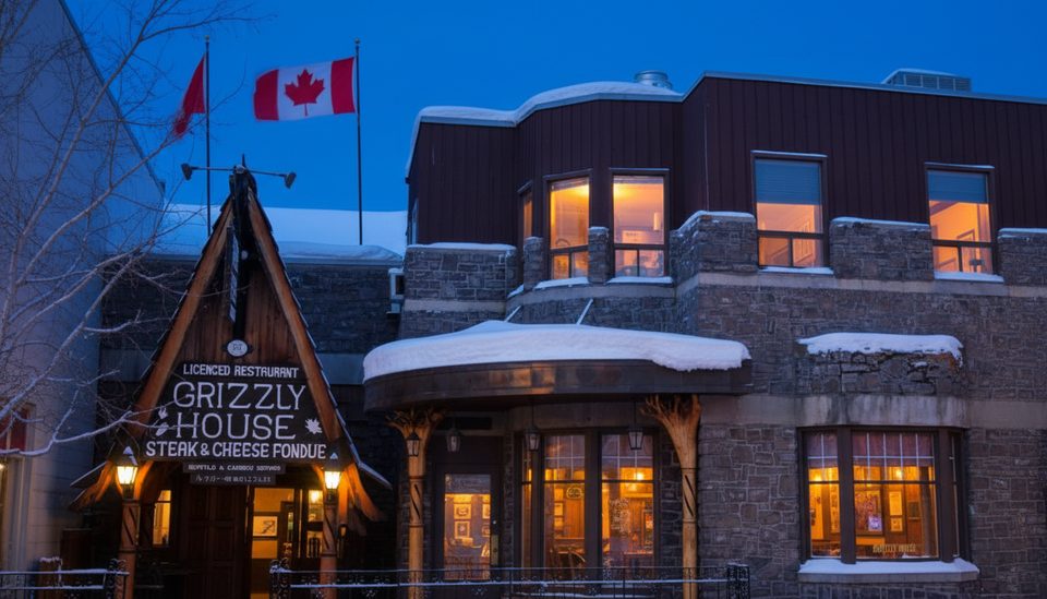Grizzly House Steak & Cheese Fondue, Banff National Park