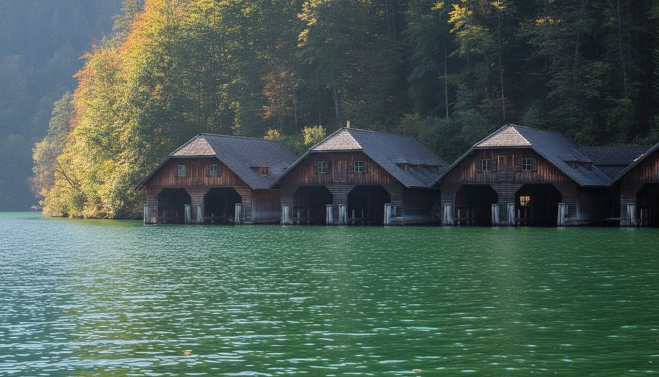 Königssee Seelände Boathouses, Berchtesgaden National Park