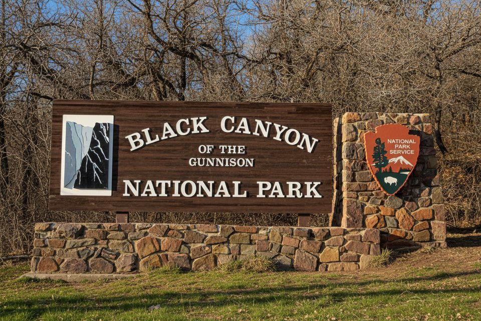 Black Canyon of the Gunnison National Park Entrance Sign (South Rim), Black Canyon of the Gunnison National Park