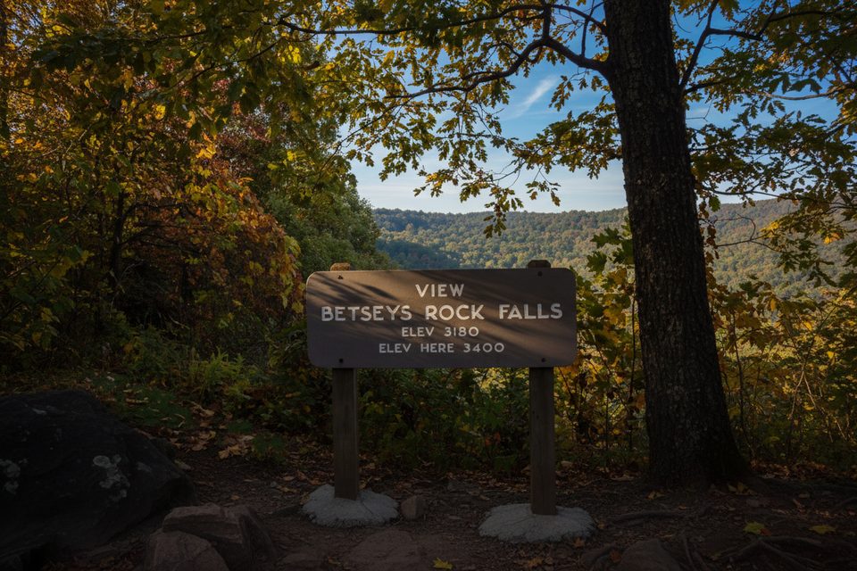 Betsy's Rock Falls, Blue Ridge Parkway