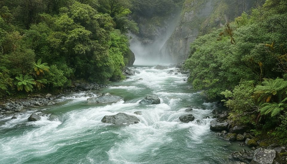 Hidden Falls, Fiordland National Park