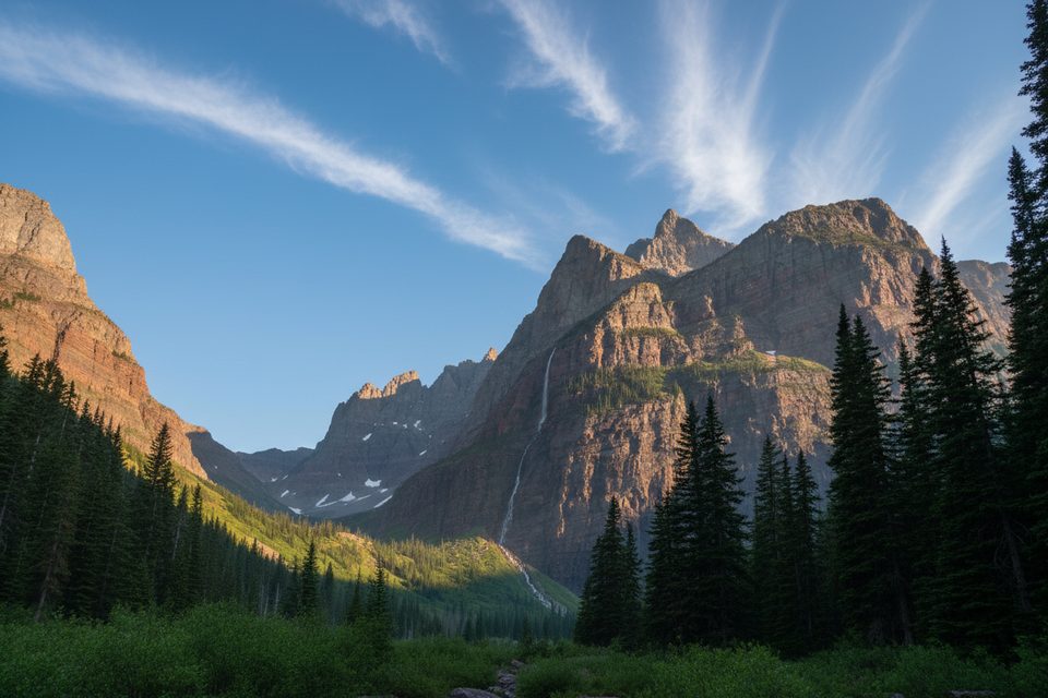 Feather Plume Falls, Glacier National Park