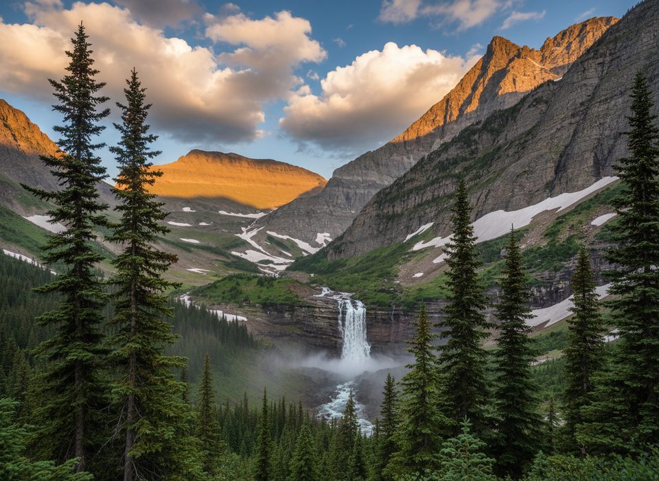 Morning Eagle Falls, Glacier National Park