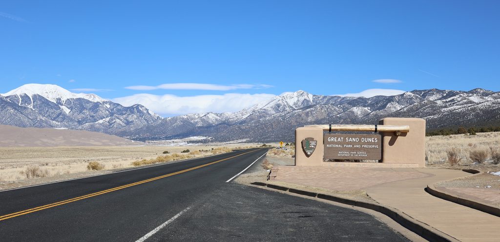 Great Sand Dunes National Park Entrance Sign, Great Sand Dunes National Park