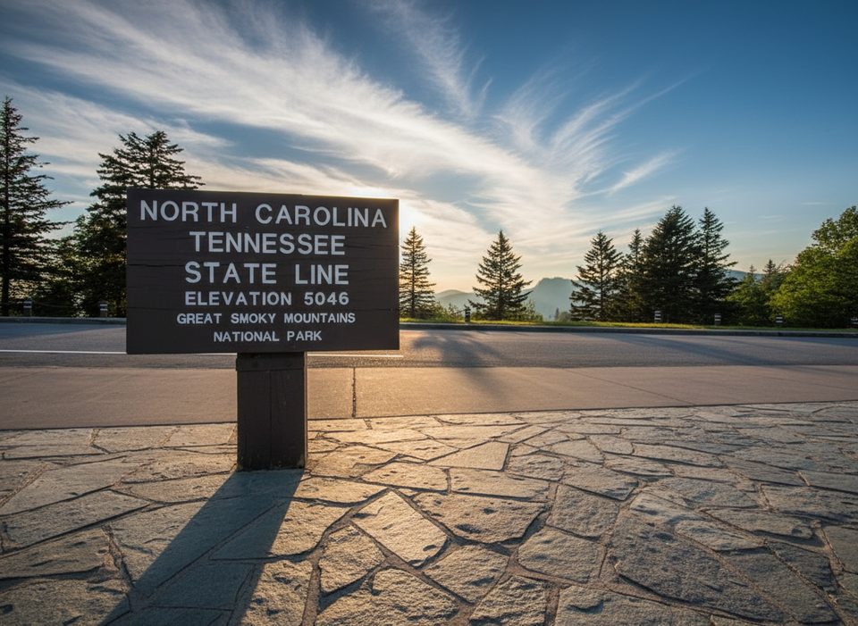 North Carolina–Tennessee State Line Sign, Great Smoky Mountains National Park