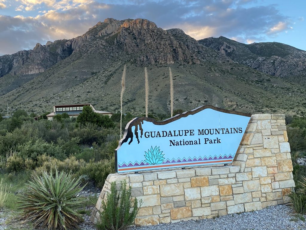 Guadalupe Mountains National Park Entrance Sign (Pine Springs), Guadalupe Mountains National Park