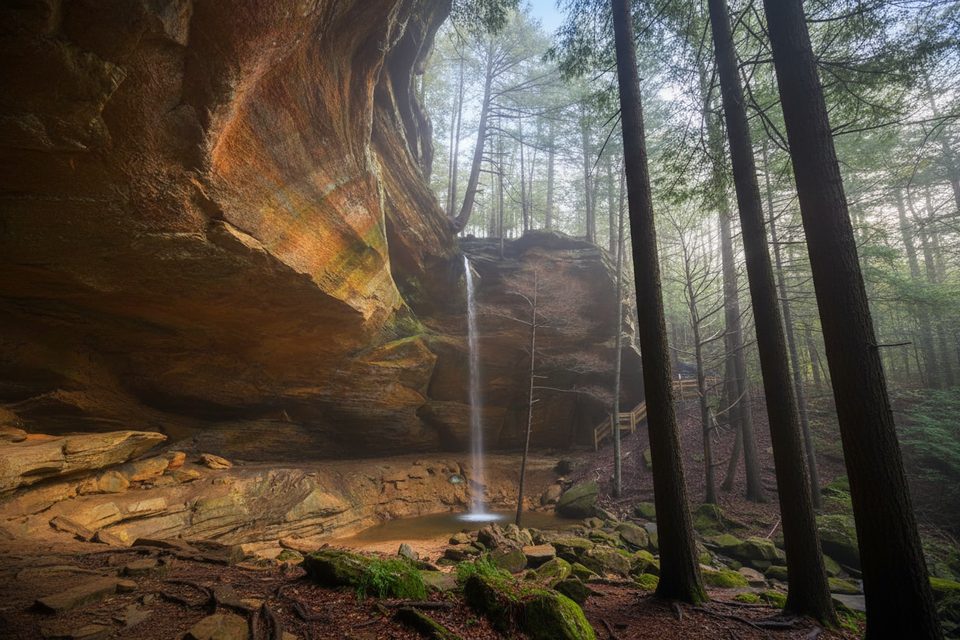 Whispering Cave Falls, Hocking Hills State Park