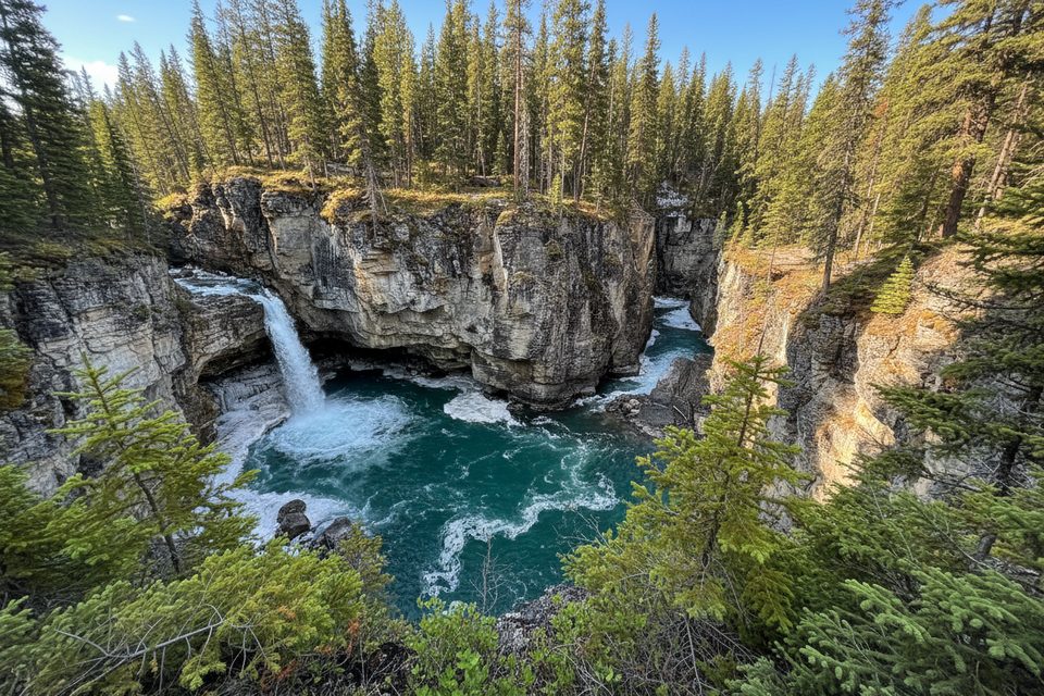 Stanley Falls, Icefields Parkway (Highway 93)