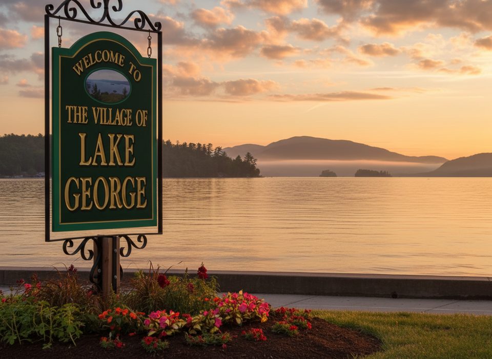 Welcome to Lake George Village Sign, Lake George NY