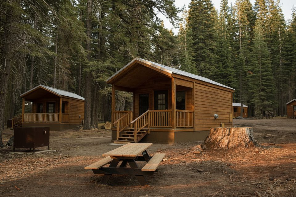 Manzanita Lake Camping Cabins, Lassen Volcanic National Park