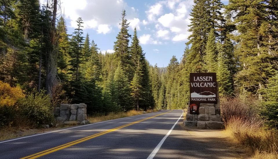 Lassen Volcanic National Park Southwest Entrance Sign, Lassen Volcanic National Park