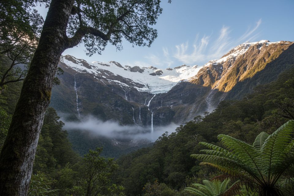 Glacier Burn Waterfalls, Mount Aspiring National Park