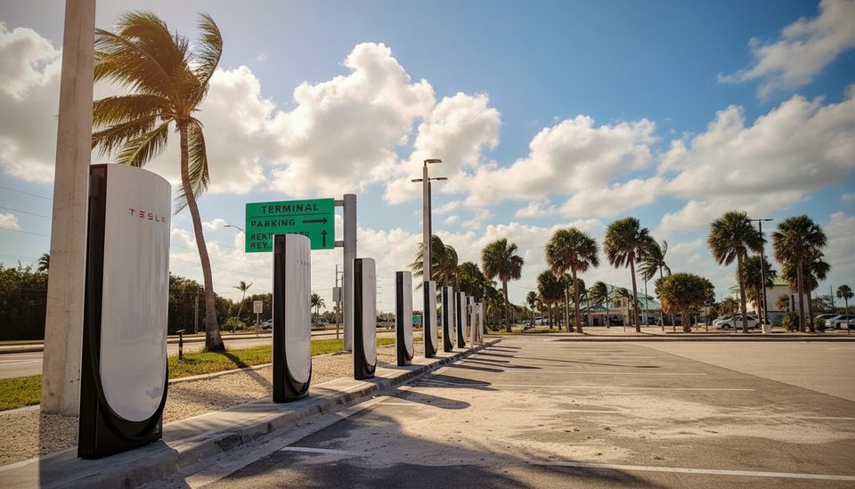 Florida Keys Marathon International Airport Supercharger, Overseas Highway