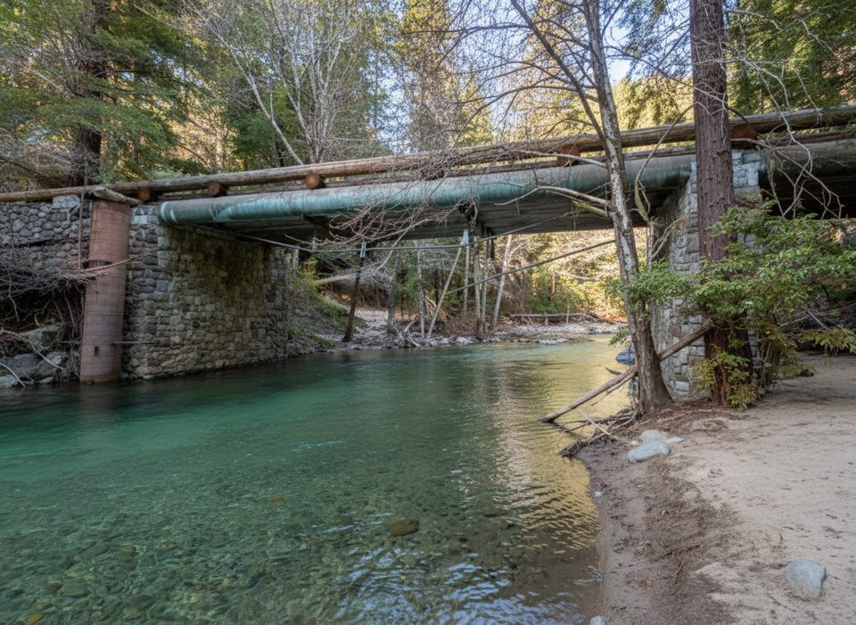 Big Sur River Footbridge, Pfeiffer Big Sur State Park