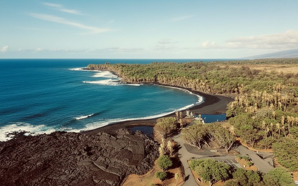 Pohoiki Beach Park (Isaac Hale Beach Park), Red Road (Kapoho–Kalapana Road), Hawaii