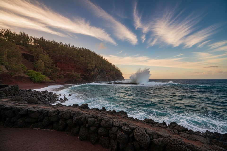 Kaihalulu Red Sand Beach Overlook, Road to Hana