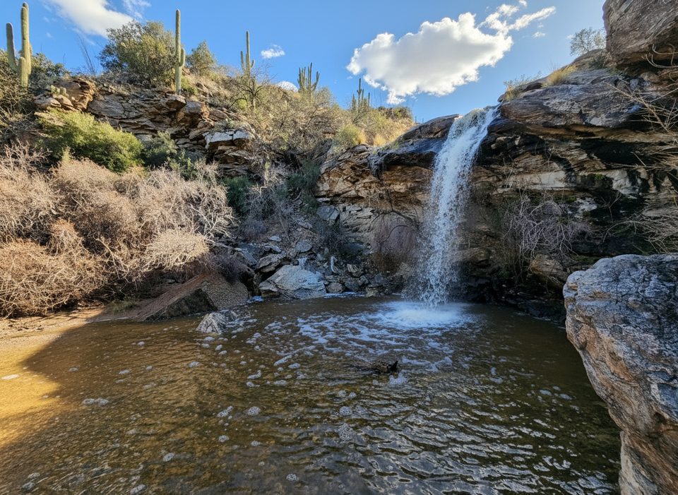 Bridal Wreath Falls, Saguaro National Park