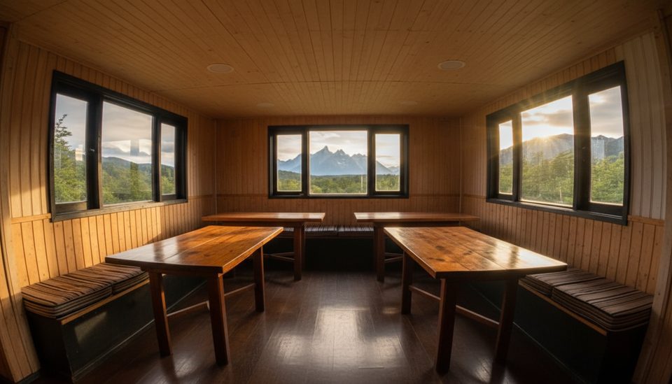 Refugio Dickson Dining Room, Torres del Paine National Park