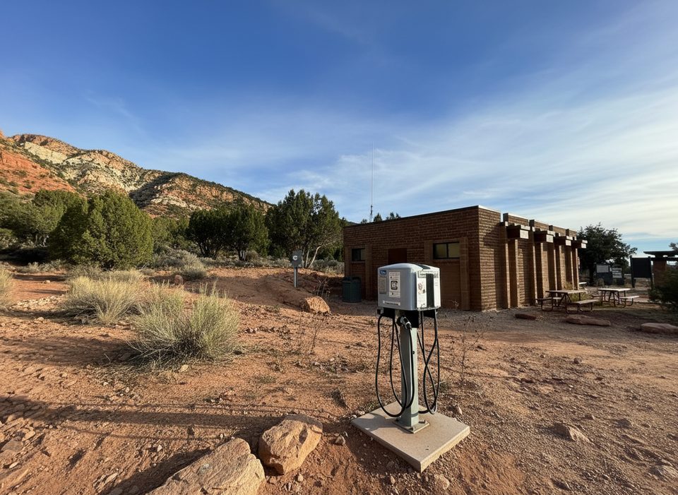 Kolob Canyons Visitor Center EV Charging, Zion National Park