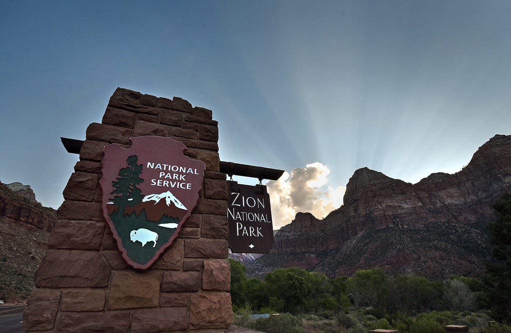 South Entrance Sign, Zion National Park