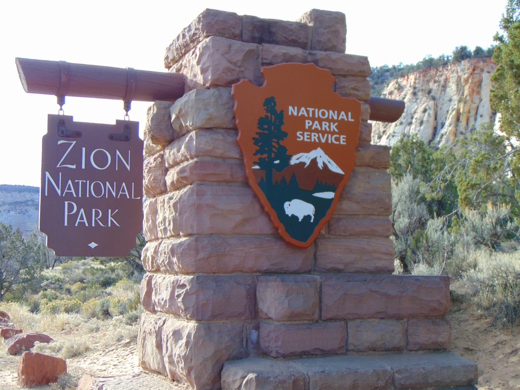 East Entrance Sign, Zion National Park