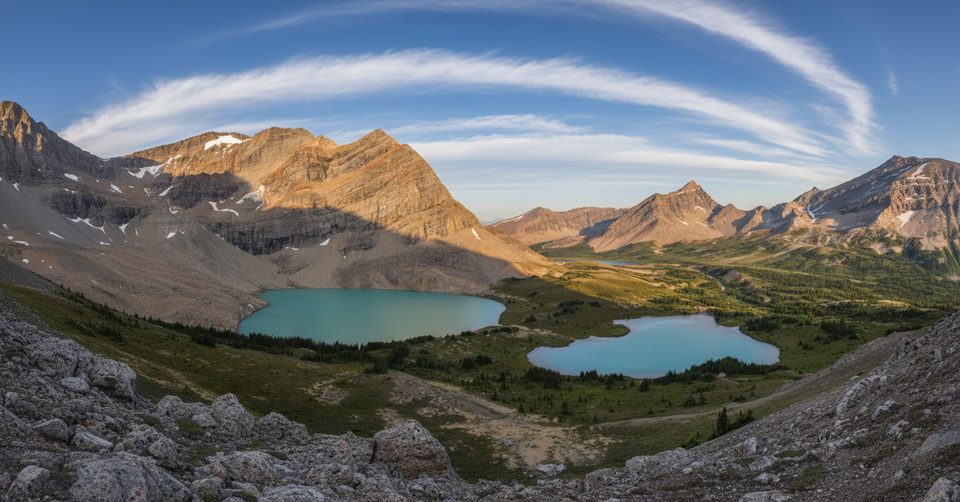 Clearwater Pass and Devon Lakes, Banff National Park