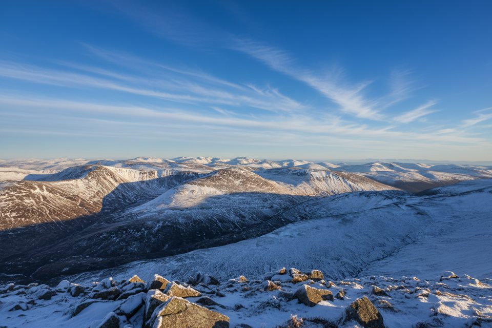 Glas Maol and Creag Leacach from Cairnwell Pass, Cairngorms National Park