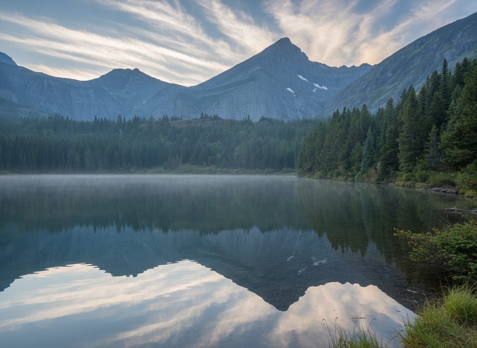 Red Rock Lake and Falls, Glacier National Park