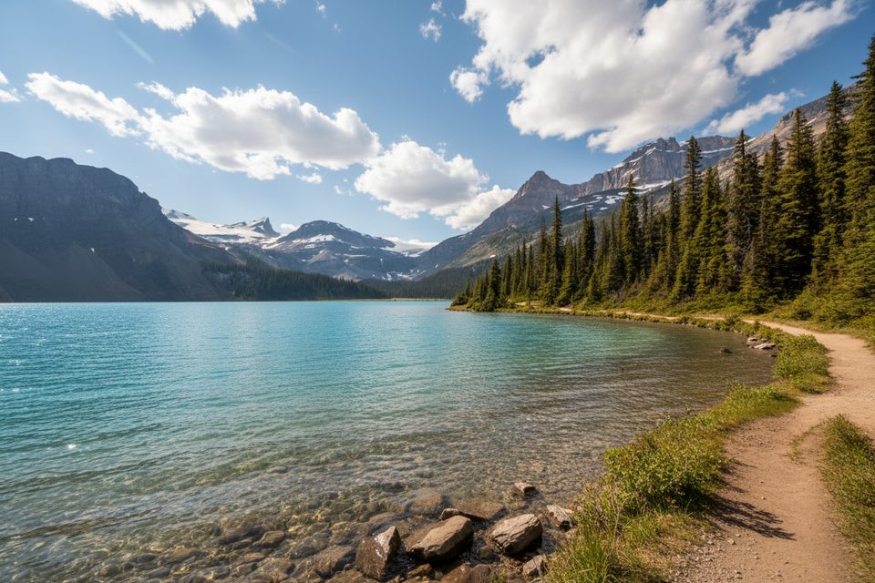 Bow Lake Lakeshore, Icefields Parkway (Highway 93)