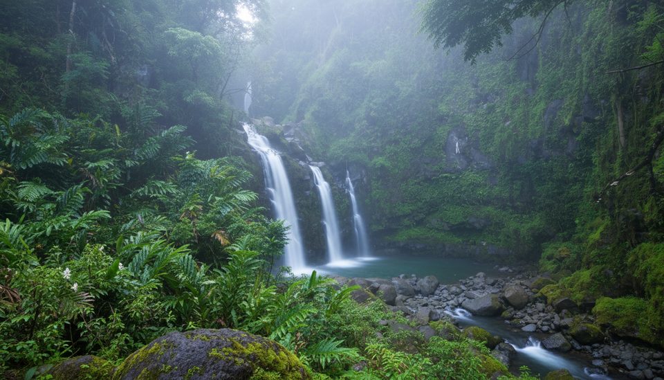 Upper Waikani Falls Trail (Three Bears Falls), Road to Hana