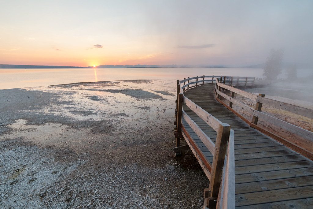 West Thumb Geyser Basin Boardwalk, Yellowstone National Park