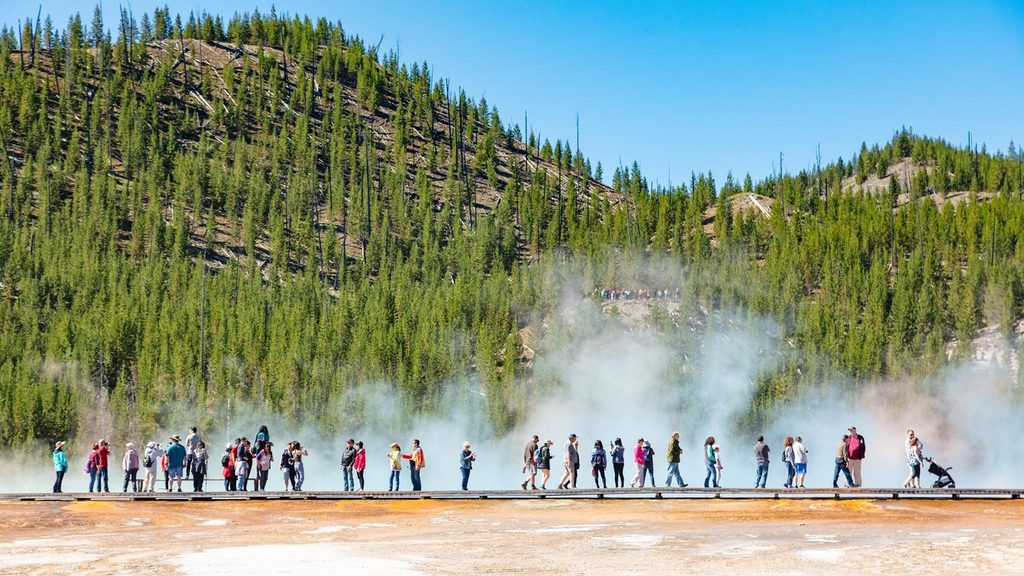 Midway Geyser Basin Boardwalk, Yellowstone National Park