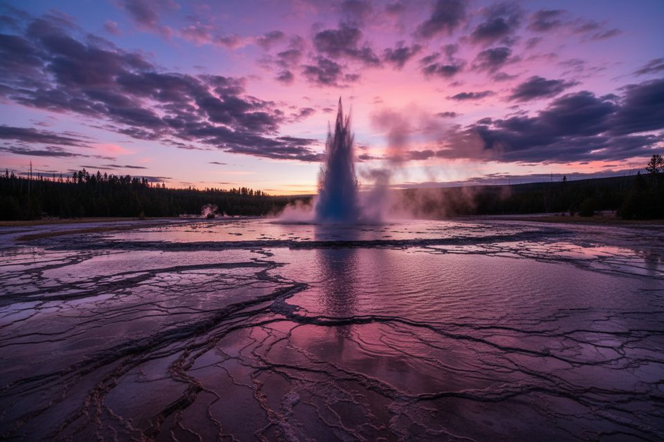 Great Fountain Geyser Boardwalk, Yellowstone National Park