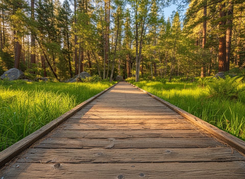 Happy Isles Fen Boardwalk, Yosemite National Park